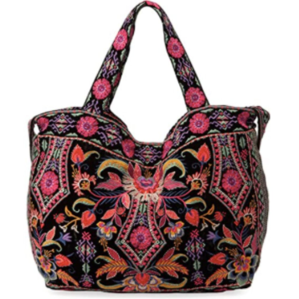 Johnny Was IOANA Velvet Embroidered Bag - Sold Out